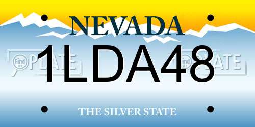 1LDA48 Nevada License Plate