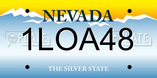 1LOA48 Nevada License Plate