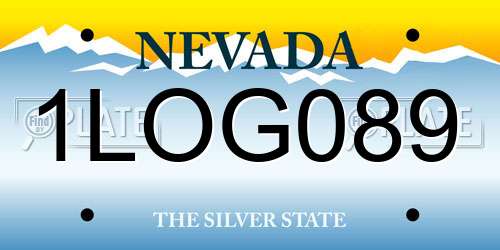 1LOG089 Nevada License Plate