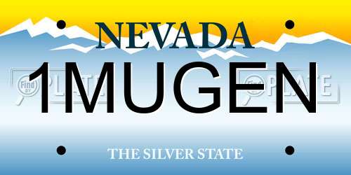 1MUGEN Nevada License Plate