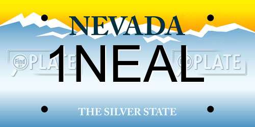 1NEAL Nevada License Plate