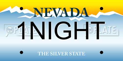 1NIGHT Nevada License Plate