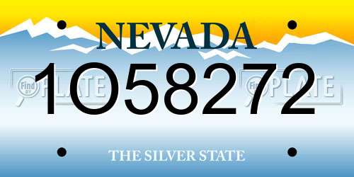 1O58272 Nevada License Plate