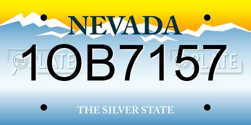 1OB7157 Nevada License Plate