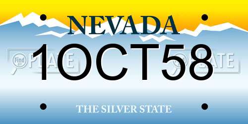 1OCT58 Nevada License Plate