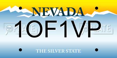 1OF1VP Nevada License Plate