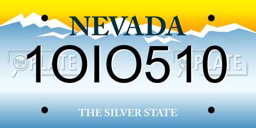 1OIO510 Nevada License Plate