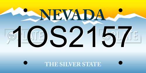1OS2157 Nevada License Plate