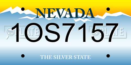 1OS7157 Nevada License Plate