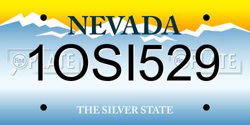 1OSI529 Nevada License Plate