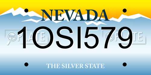 1OSI579 Nevada License Plate