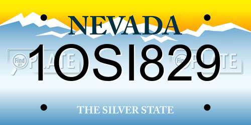 1OSI829 Nevada License Plate