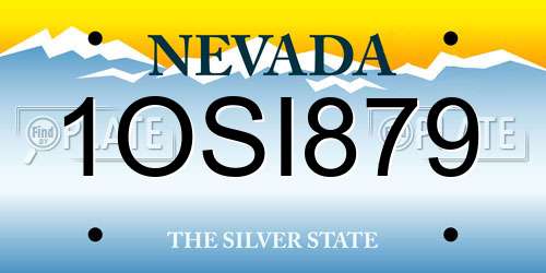 1OSI879 Nevada License Plate