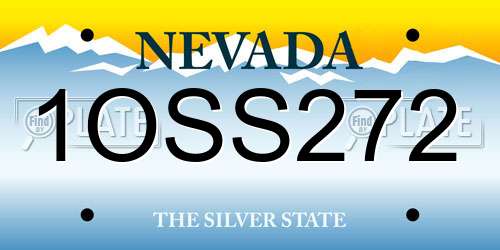 1OSS272 Nevada License Plate