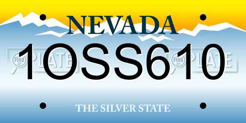 1OSS610 Nevada License Plate