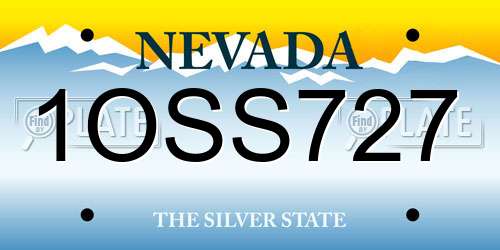 1OSS727 Nevada License Plate
