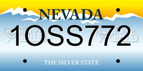 1OSS772 Nevada License Plate