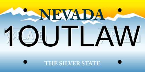 1OUTLAW Nevada License Plate