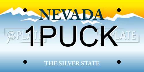 1PUCK Nevada License Plate