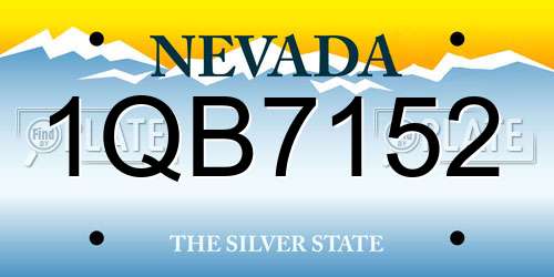 1QB7152 Nevada License Plate