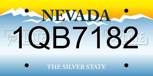 1QB7182 Nevada License Plate