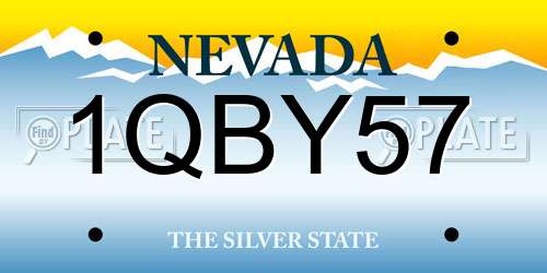 1QBY57 Nevada License Plate