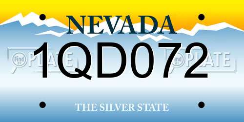 1QD072 Nevada License Plate