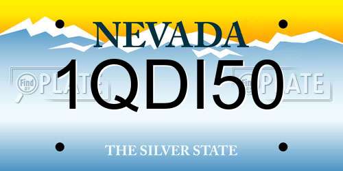 1QDI50 Nevada License Plate