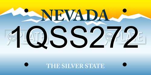 1QSS272 Nevada License Plate