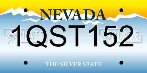 1QST152 Nevada License Plate