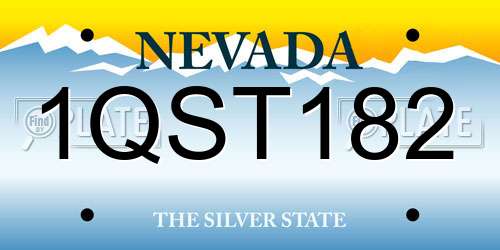 1QST182 Nevada License Plate