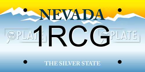 1RCG Nevada License Plate