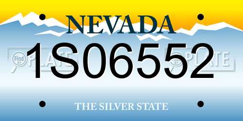 1S06552 Nevada License Plate