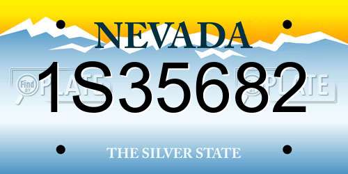 1S35682 Nevada License Plate