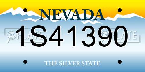 1S41390 Nevada License Plate