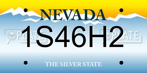 1S46H2 Nevada License Plate