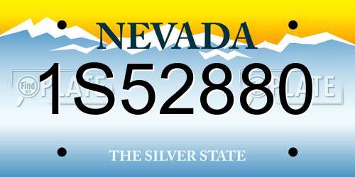 1S52880 Nevada License Plate