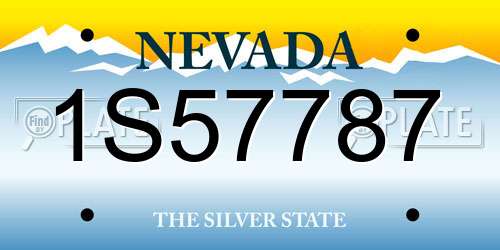 1S57787 Nevada License Plate