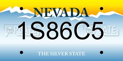 1S86C5 Nevada License Plate