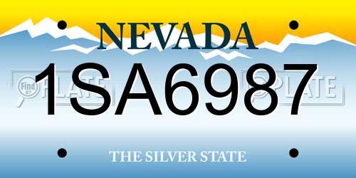 1SA6987 Nevada License Plate