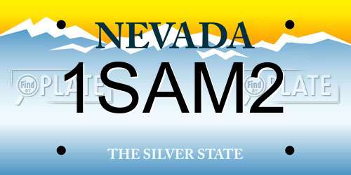 1SAM2 Nevada License Plate