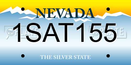 1SAT155 Nevada License Plate