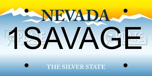 1SAVAGE Nevada License Plate