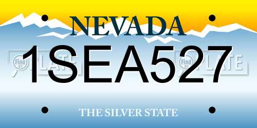 1SEA527 Nevada License Plate