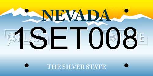 1SET008 Nevada License Plate