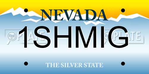 1SHMIG Nevada License Plate