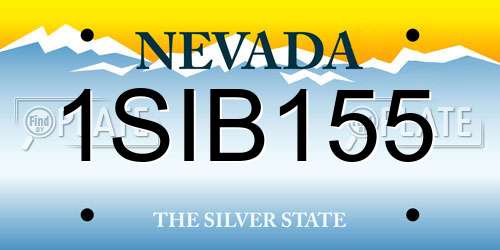 1SIB155 Nevada License Plate