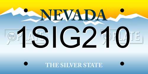 1SIG210 Nevada License Plate