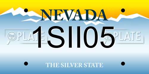 1SII05 Nevada License Plate