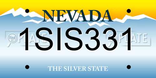 1SIS331 Nevada License Plate